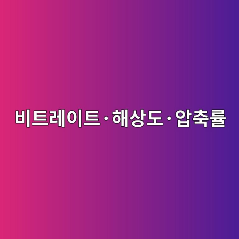 같은 파일인데 용량 차이가 나는 이유: 비트레이트·해상도·압축률의 관계 9 ebb984ed8ab8eba088ec9db4ed8ab8c2b7ed95b4ec8381eb8f84c2b7ec9595ecb695eba5a0 1787550713