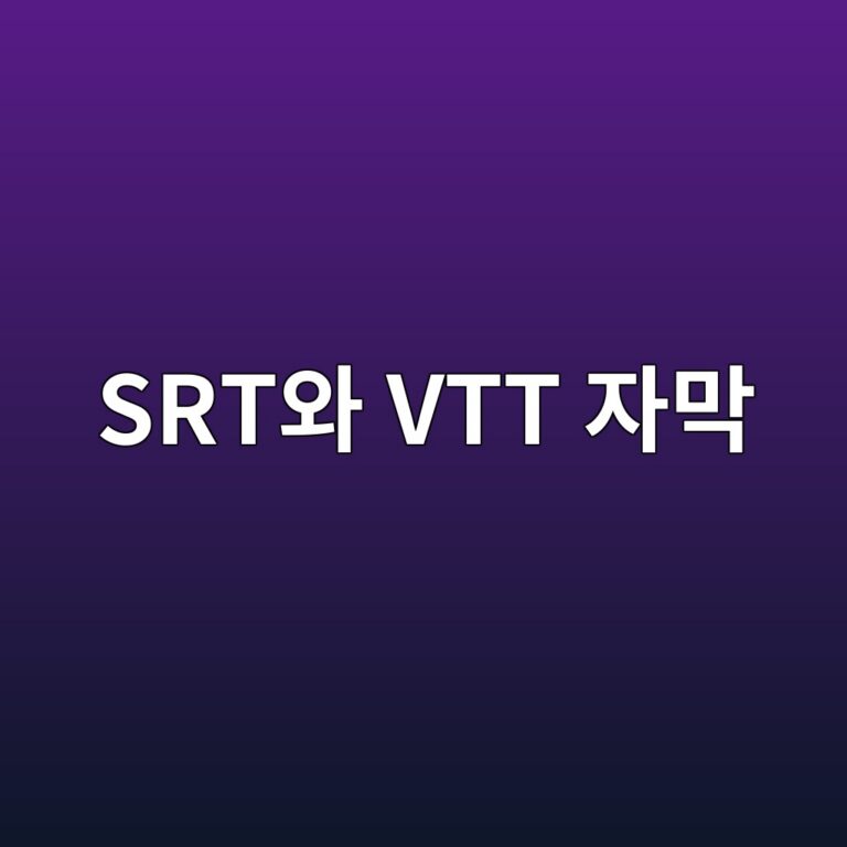 SRT와 VTT 자막 포맷의 차이와 웹 표준 태그 지원 여부 11 srtec9980 vtt ec9e90eba789 1787670770
