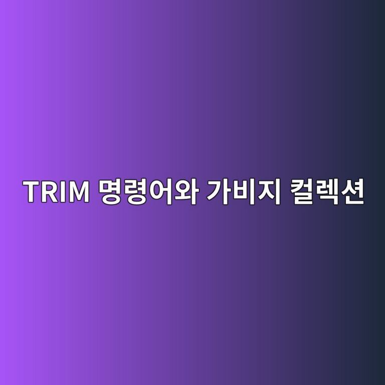 HDD와 달리 SSD는 왜 복구 프로그램으로 파일을 살리기 어려울까? TRIM 명령어와 가비지 컬렉션(GC)의 작동 원리 6 trim ebaa85eba0b9ec96b4ec9980 eab080ebb984eca780 ecbbaceba089ec8598 1787880392