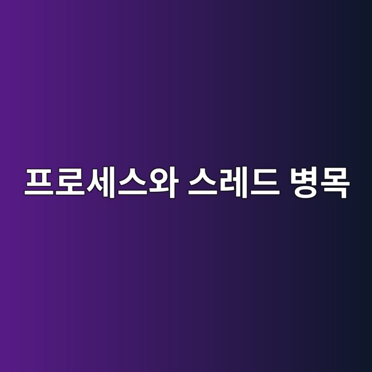 프로그램 실행 시 CPU 사용량이 100%로 치솟는 원인: 프로세스(Process)와 스레드(Thread), 컨텍스트 스위칭 오버헤드 4 ed9484eba19cec84b8ec8aa4ec9980 ec8aa4eba088eb939c ebb391ebaaa9 1788672663
